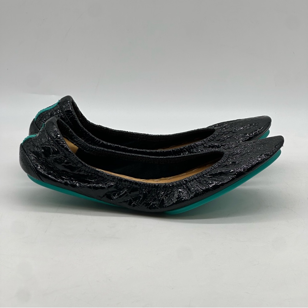 Tieks Obsidian Black Ballerina Flats. Size 9